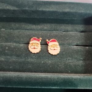 Vintage Santa Avon Christmas Earrings